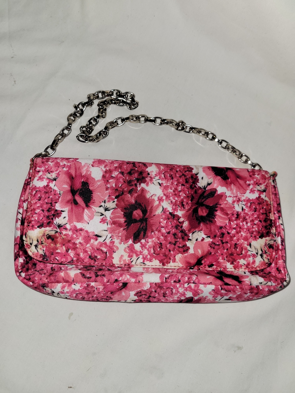 BMWH Floral Pink Chain-Handle Women's Shoulder Bag